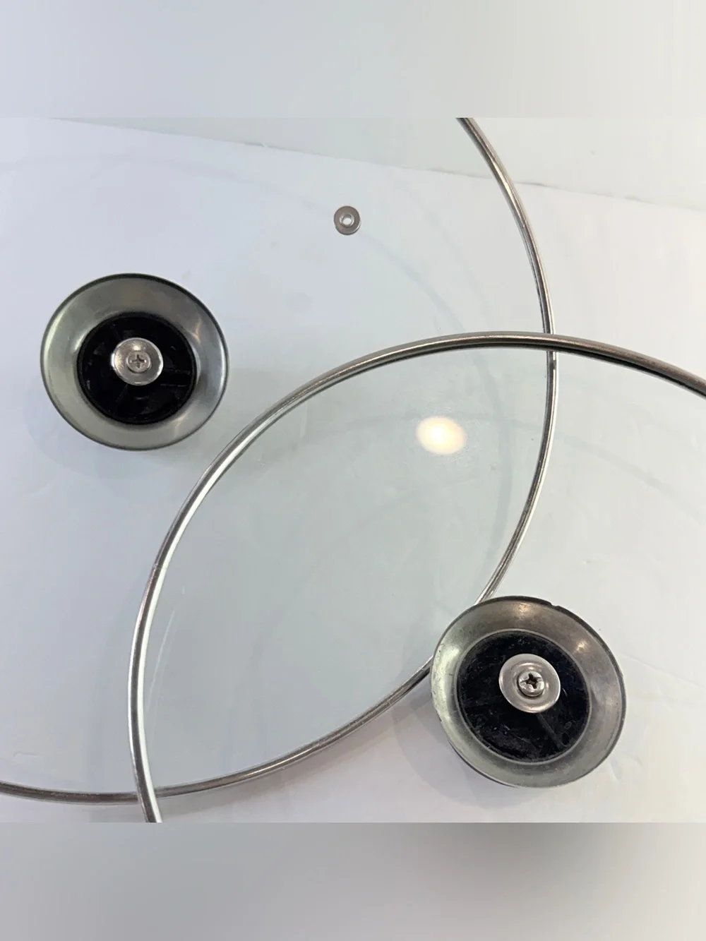 Tempered Glass Pot Lid Set 8” & 10” Stainless Steel Rim Replacement Covers